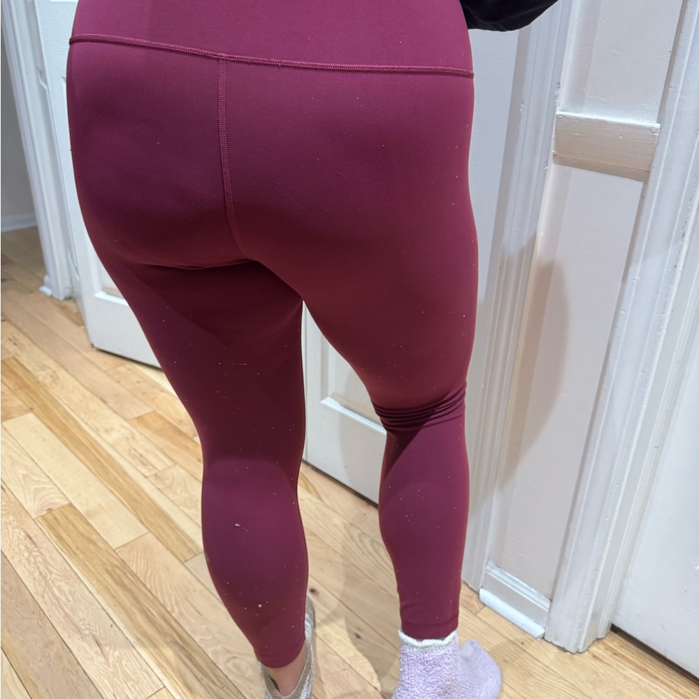 Lululemon Athletica Deep Red Leggings - Picture 2 of 2